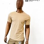 T-shirt beige essentiel – unisex manches courtes