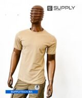 T-shirt beige essentiel – unisex manches courtes