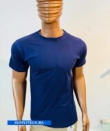 T-shirts bleu marine essentiel coton unisexe - manches courtes – Image 5