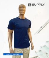 T-shirts bleu marine essentiel coton unisexe - manches courtes – Image 3