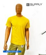 T-shirts jaune essentiel coton unisexe - manches courtes