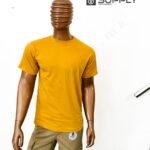 T-shirts moutarde essentiel coton unisexe - manches courtes