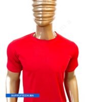 T-shirts Rouge essentiel coton unisexe - manches courtes – Image 3