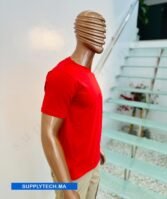 T-shirts Rouge essentiel coton unisexe - manches courtes – Image 2