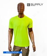 T-shirt Jaune fluo de Sublimation Sportif en Polycoton – Image 4