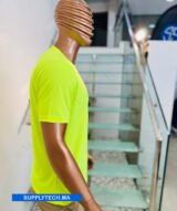 T-shirt Jaune fluo de Sublimation Sportif en Polycoton – Image 2