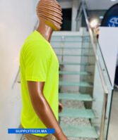 T-shirt Jaune fluo de Sublimation Sportif en Polycoton – Image 2