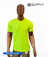 T-shirt Jaune fluo de Sublimation Sportif en Polycoton