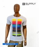 T-shirt blanc col rond regent– unisex manches courtes