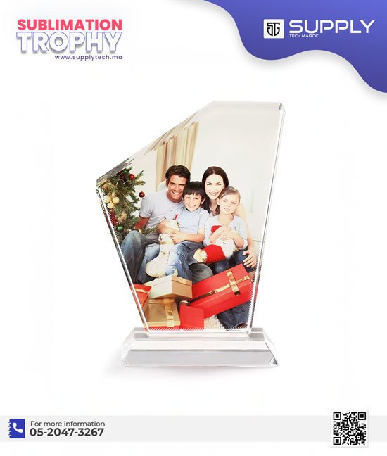 Bsj11--trophé-subli Trophée de Sublimation – 14 × 20CM-TRIANGLE SCREEN (Réf. BSJ11) – Image 1