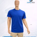 T-shirts bleu roi essentiel coton unisexe - manches courtes