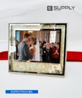 Cadre Photo 13x18 cm de Mariage Éclatant avec Fleur Blanche