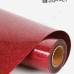 Flex rouge effet Pailleté pour Textiles - Glitter Thermocollant