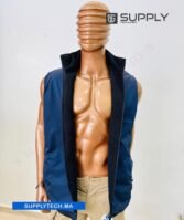 Gilet Imperméable bleu marine Unisexe – intérieure polaire – Image 3