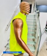 Gilet Imperméable jaune fluo Unisexe – intérieure polaire – Image 5