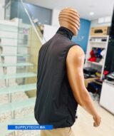 Gilet Imperméable Noir Unisexe – intérieure polaire – Image 2