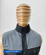 Gilet de Travail Luxe Multipoches Noir-Gris – Image 3