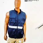 Gilets de travail Bleu marine sans manches multipoches