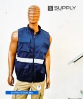 Gilets de travail Bleu marine sans manches multipoches