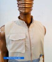 Gilets de travail Beige sans manches multipoches – Image 4