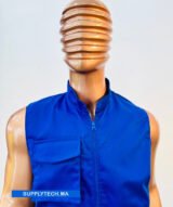 Gilets de travail bleu roi sans manches multipoches – Image 3