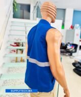 Gilets de travail bleu roi sans manches multipoches – Image 2