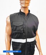 Gilets de travail Noir sans manches multipoches – Image 5