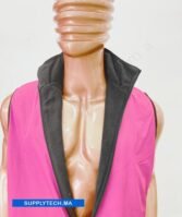 Gilet Imperméable rose claire Unisexe – intérieure polaire – Image 4