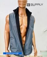 Gilet Imperméable gris foncé Unisexe – intérieure polaire – Image 3