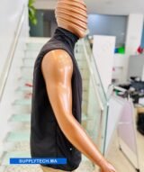 Gilet Imperméable Noir Unisexe – intérieure polaire – Image 4