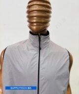 Gilet Imperméable gris claire Unisexe – intérieure polaire – Image 3