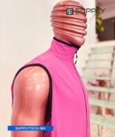 Gilet Imperméable rose claire Unisexe – intérieure polaire – Image 3