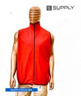 Gilet Imperméable Rouge Unisexe – intérieure polaire