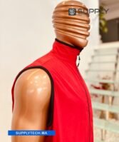 Gilet Imperméable Rouge Unisexe – intérieure polaire – Image 4