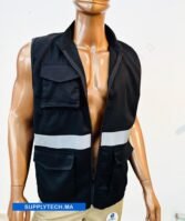 Gilets de travail Noir sans manches multipoches – Image 6