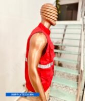 Gilets de travail rouge sans manches multipoches – Image 5