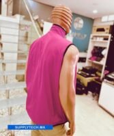 Gilet Imperméable rose claire Unisexe – intérieure polaire – Image 2