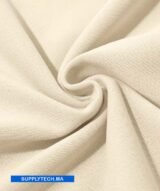 Sweat à capuche blanc cassé unisexe avec Poche Kangourou - polycoton – Image 4