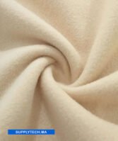 Sweat à capuche blanc cassé unisexe avec Poche Kangourou - polycoton – Image 5