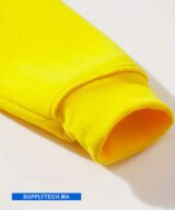 Sweat à capuche jaune claire unisexe avec Poche Kangourou - polycoton – Image 6