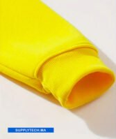 Sweat à capuche jaune claire unisexe avec Poche Kangourou - polycoton – Image 6