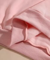 Sweat à capuche rose claire unisexe avec Poche Kangourou - polycoton – Image 2