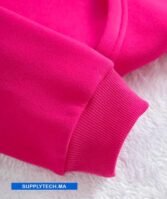 Sweat à capuche rose foncé claire unisexe avec Poche Kangourou - polycoton – Image 4