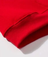Sweat à capuche rouge unisexe avec Poche Kangourou - polycoton – Image 8