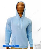 Sweat à Capuche bleu ciel unisexe avec Poche Kangourou - polycoton – Image 9