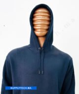 Sweat à capuche bleu foncé unisexe avec Poche Kangourou - polycoton – Image 6