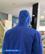 Sweat à capuche bleu roi unisexe avec Poche Kangourou - polycoton – Image 3