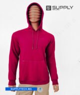 Sweat à capuche bordeaux unisexe avec Poche Kangourou - polycoton
