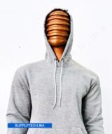 Sweat à capuche gris chiné unisexe avec Poche Kangourou - polycoton – Image 9