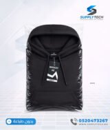 Sweat à capuche noir unisexe avec Poche Kangourou - polycoton